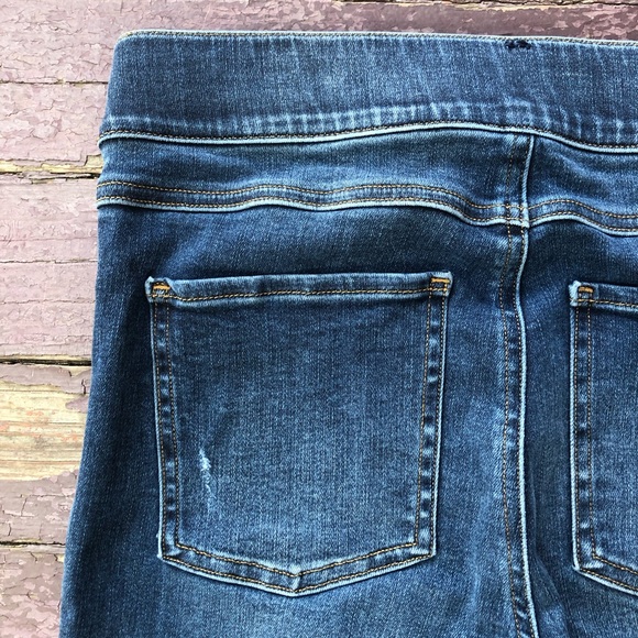 Spanx Distressed Ankle Skinny Jeans Released Hem Pull On High Rise M - Picture 13 of 16